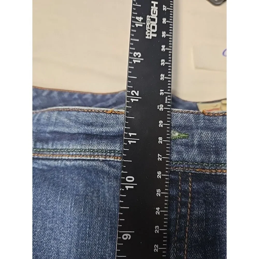 Orvis Jeans Men's Size 46x27 Stretch‎ 5 Pocket Jeans Distressed Dark Wash